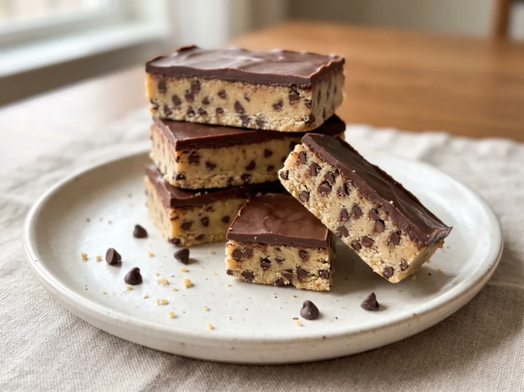 No-Bake Cookie Dough Bars 3 no-bake-cookie-dough-bars-chocolate-topping