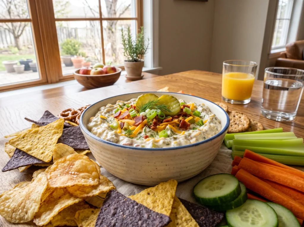Creamy Loaded Pickle Dip 3 creamy-loaded-pickle-dip-serving