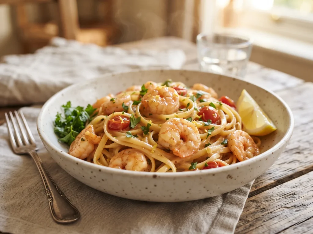 prawn-linguine-with-prawn-bisque-serving