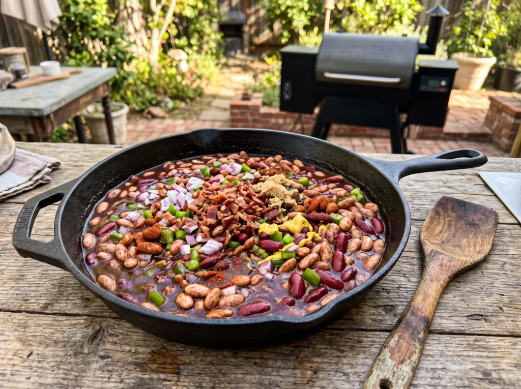 Pellet Grill Smoked BBQ Beans 3 how-to-make-pellet-grill-smoked-bbq-beans
