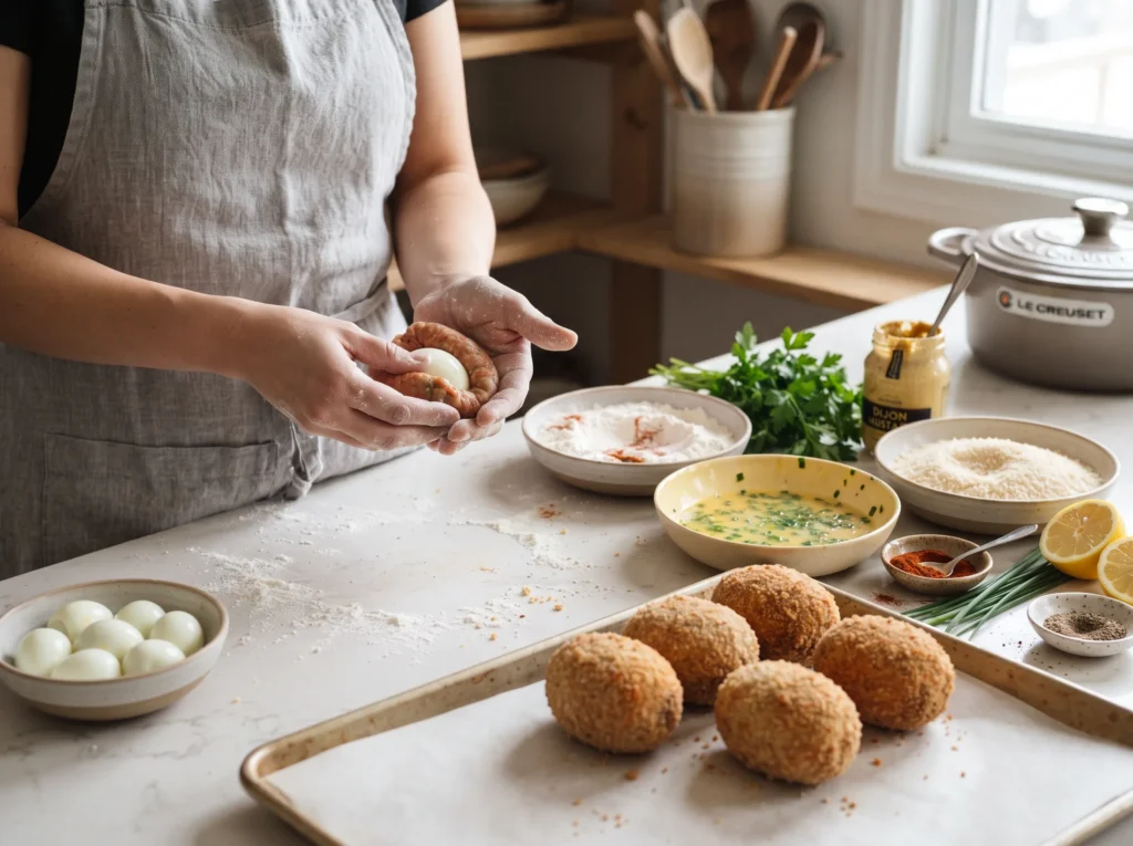 Caviar Scotch Eggs 2 how-to-make-caviar-scotch-eggs