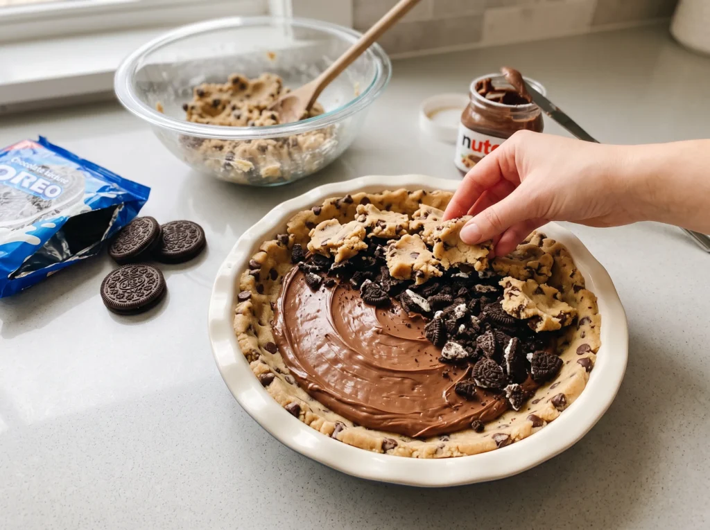 Nutella Oreo Cookie Pie 2 how-to-make-nutella-oreo-cookie-pie
