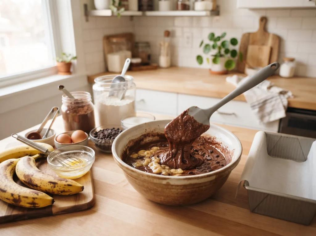 how-to-make-double-chocolate-banana-bread