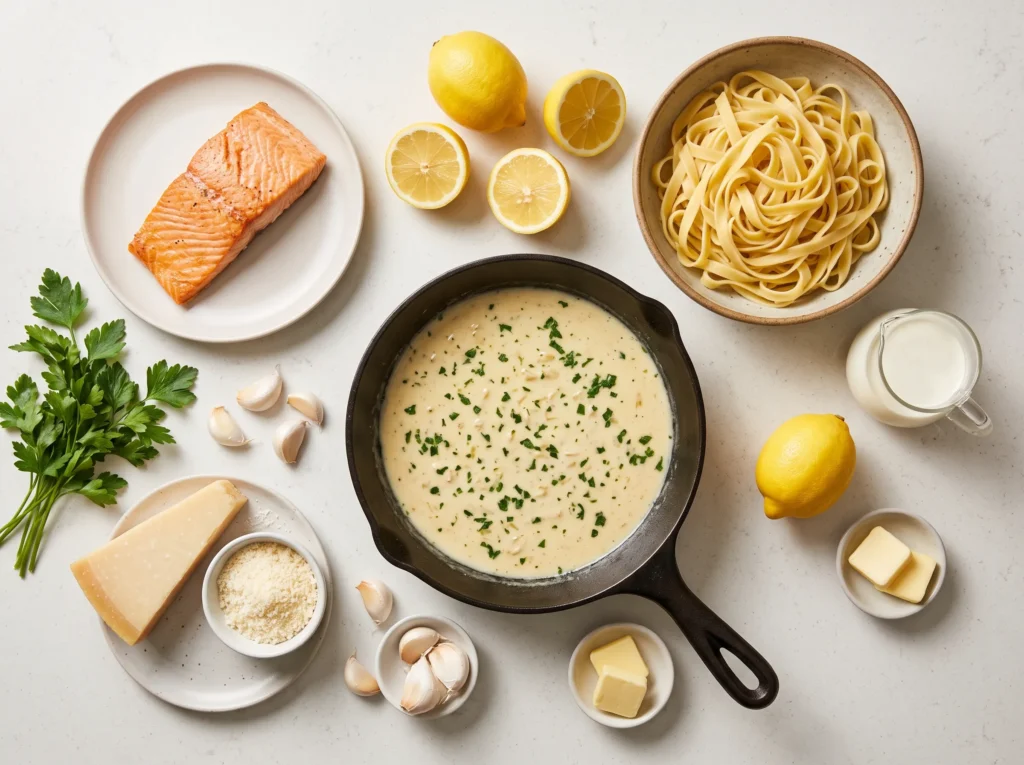 Lemon Garlic Salmon Pasta ✨ 2 how-to-make-lemon-garlic-salmon-pasta