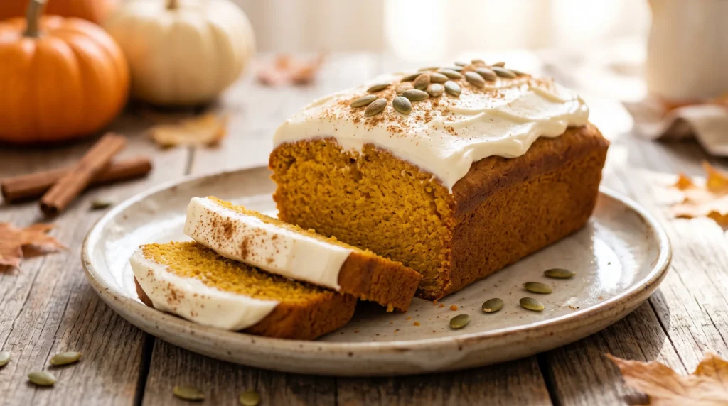 Pumpkin Loaf Cake with Cream Cheese Frosting 3 pumpkin-loaf-cake-with-cream-cheese-frosting