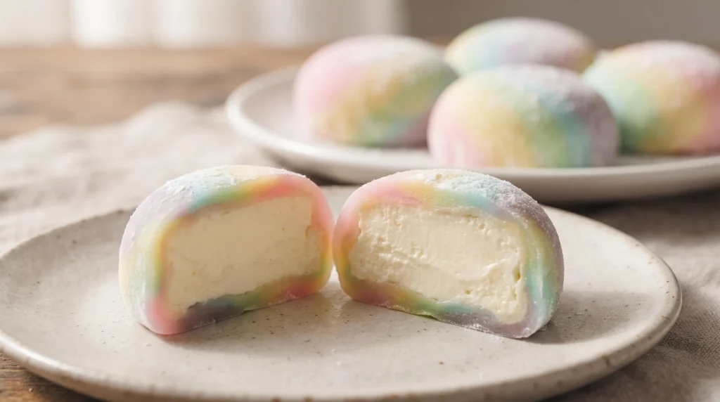 rainbow-cheesecake-mochi-cheesecake-filling