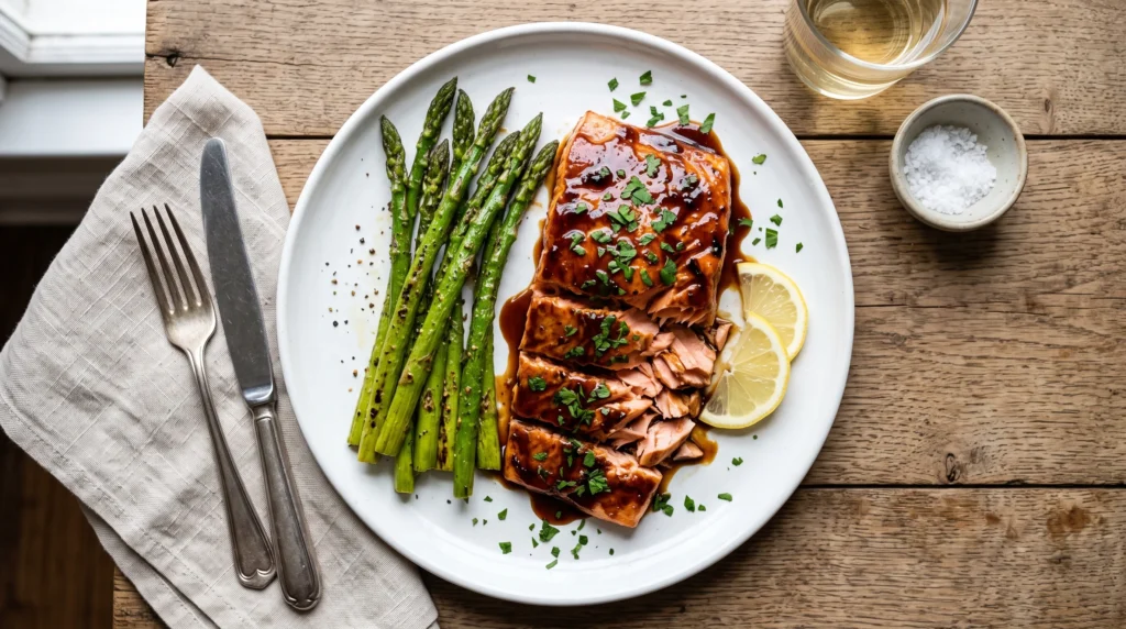 Honey Balsamic Salmon 3 honey-balsamic-glazed-salmon-with-asparagus