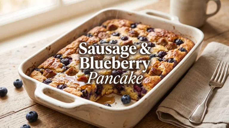 sausage-blueberry-pancake-bake