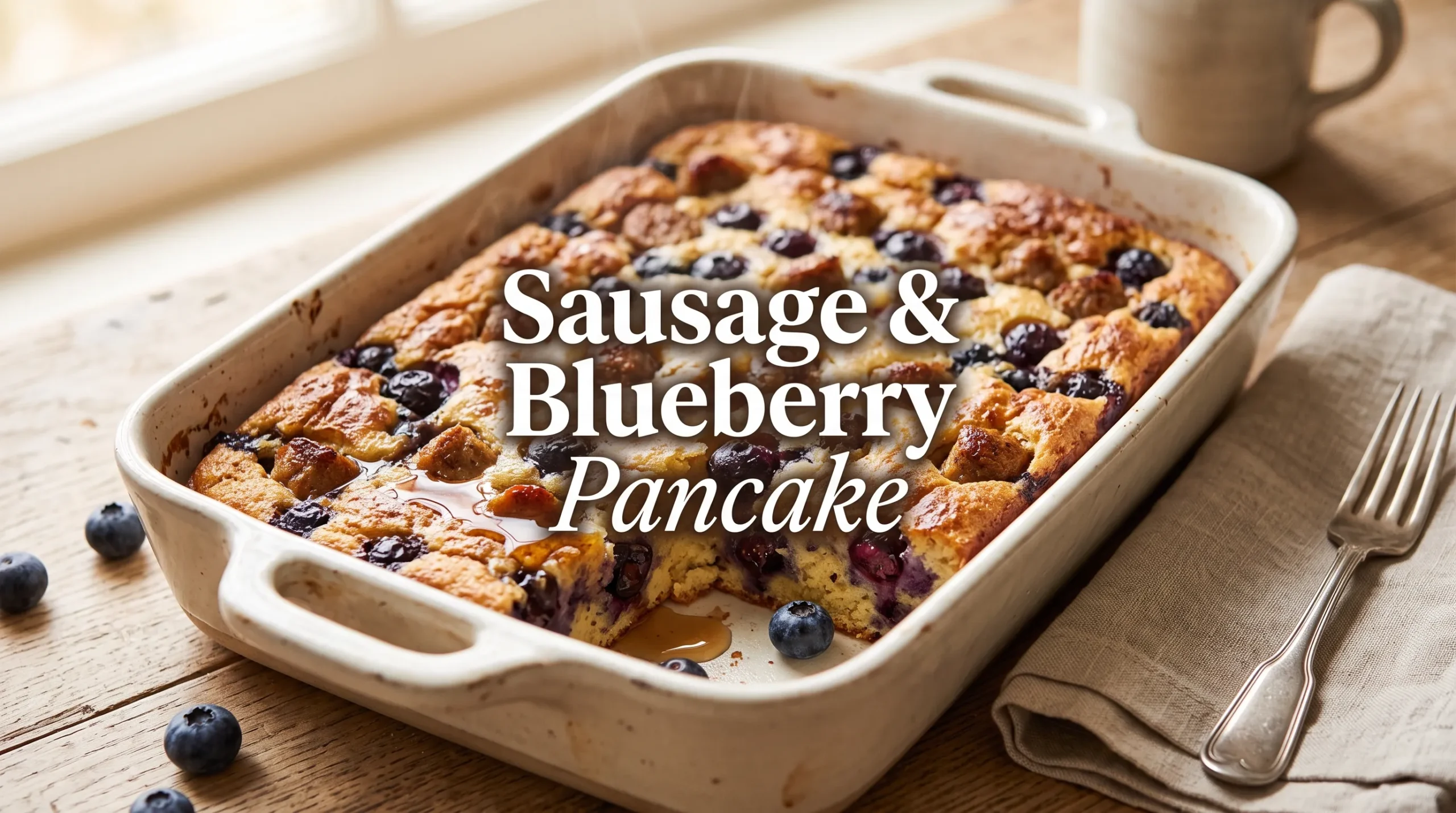 sausage-blueberry-pancake-bake