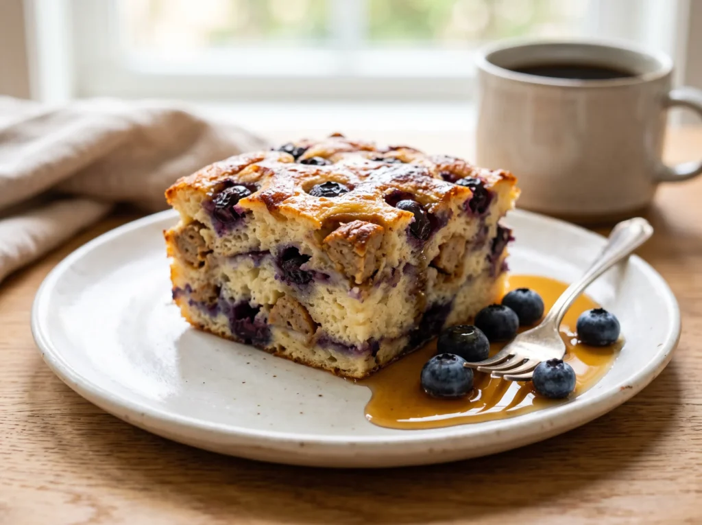 sausage-blueberry-pancake-bake-serving