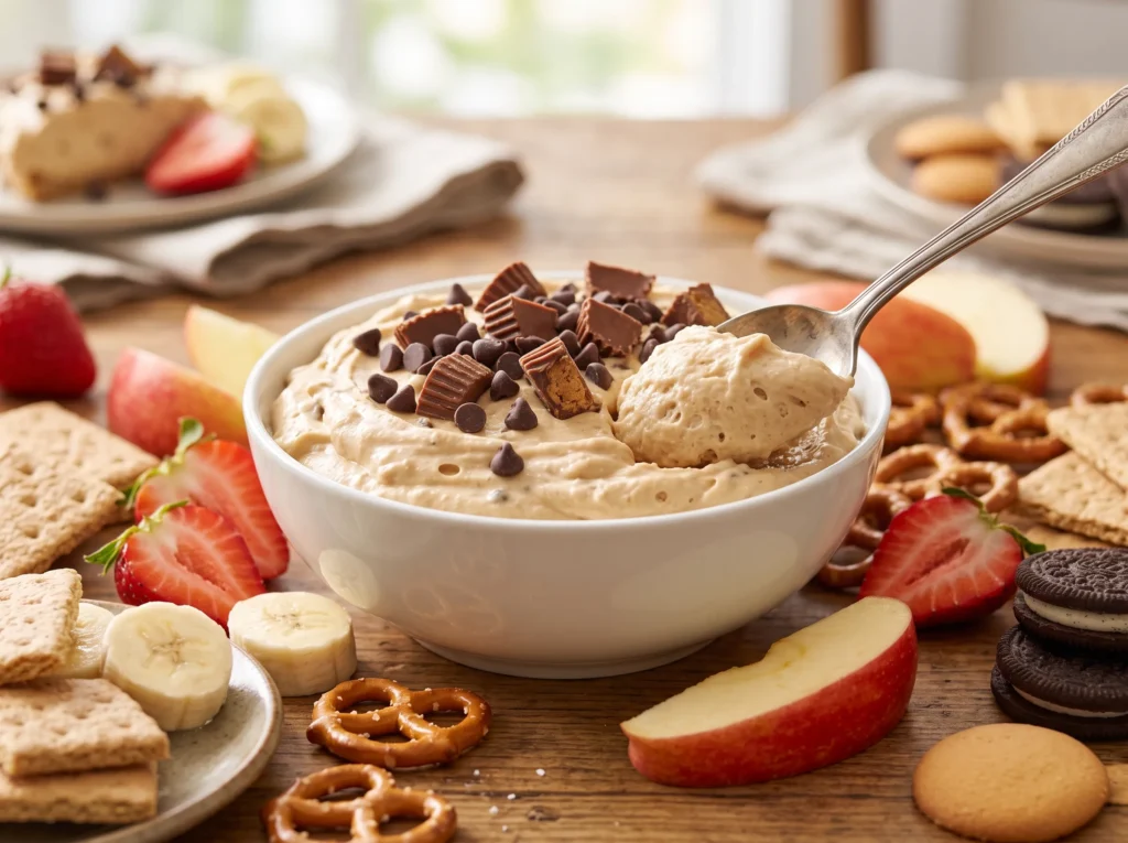 Reese's Peanut Butter Dip 3 reeses-peanut-butter-dip-with-fruit-and-pretzels
