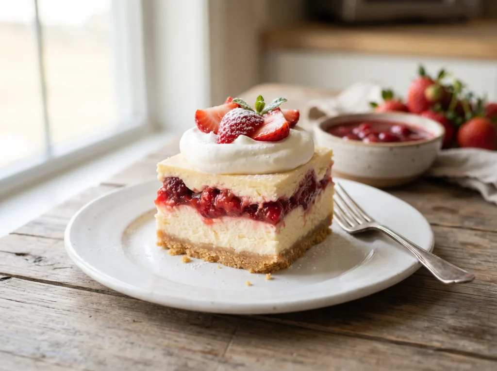 Strawberry Cheesecake Dream 3 strawberry-cheesecake-dream-with-fresh-strawberries