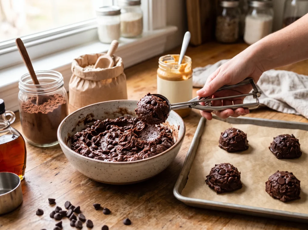 Healthy Fudgey Chocolate Cookies 2 how-to-make-healthy-fudgey-chocolate-cookies