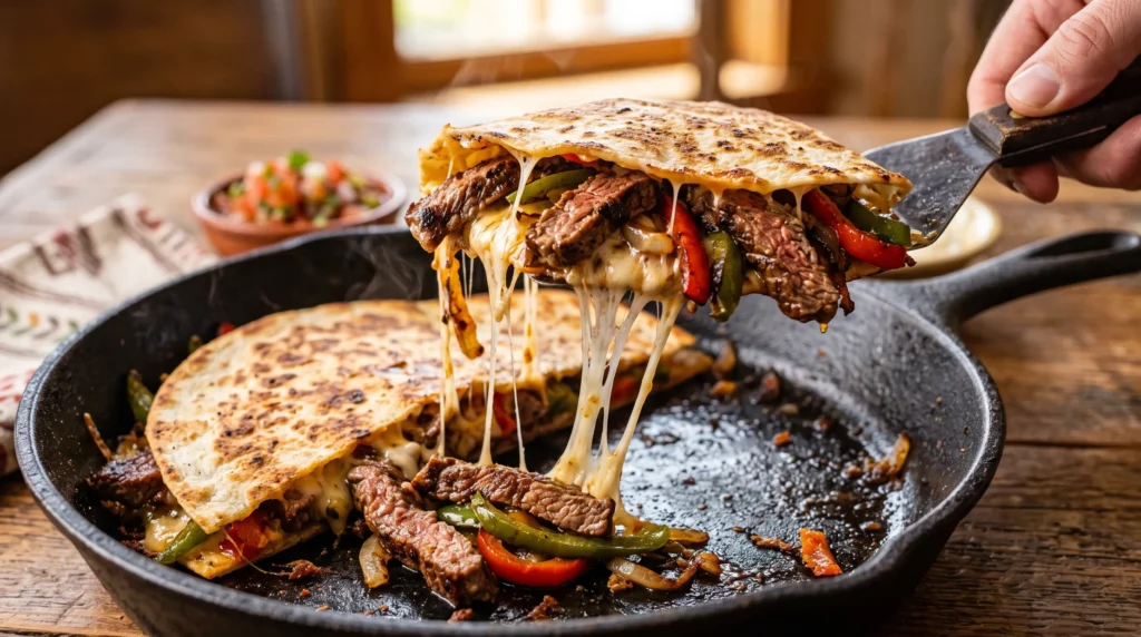 Cheesy Steak Fajita Steak Quesadilla 2 how-to-make-steak-quesadilla
